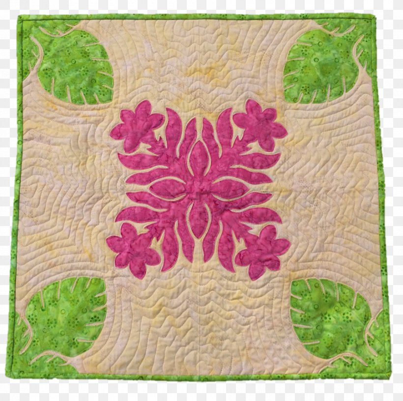 Hawaiian Quilt Needlework Pillow Pattern, PNG, 900x896px, Quilt, Aloha, Applique, Cushion, Drawing Download Free