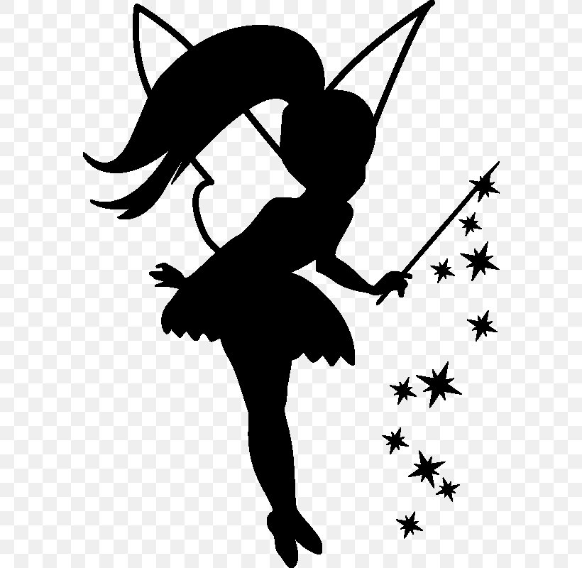 Wall Decal Fairy Clip Art, PNG, 800x800px, Wall Decal, Art, Artwork, Black, Black And White Download Free