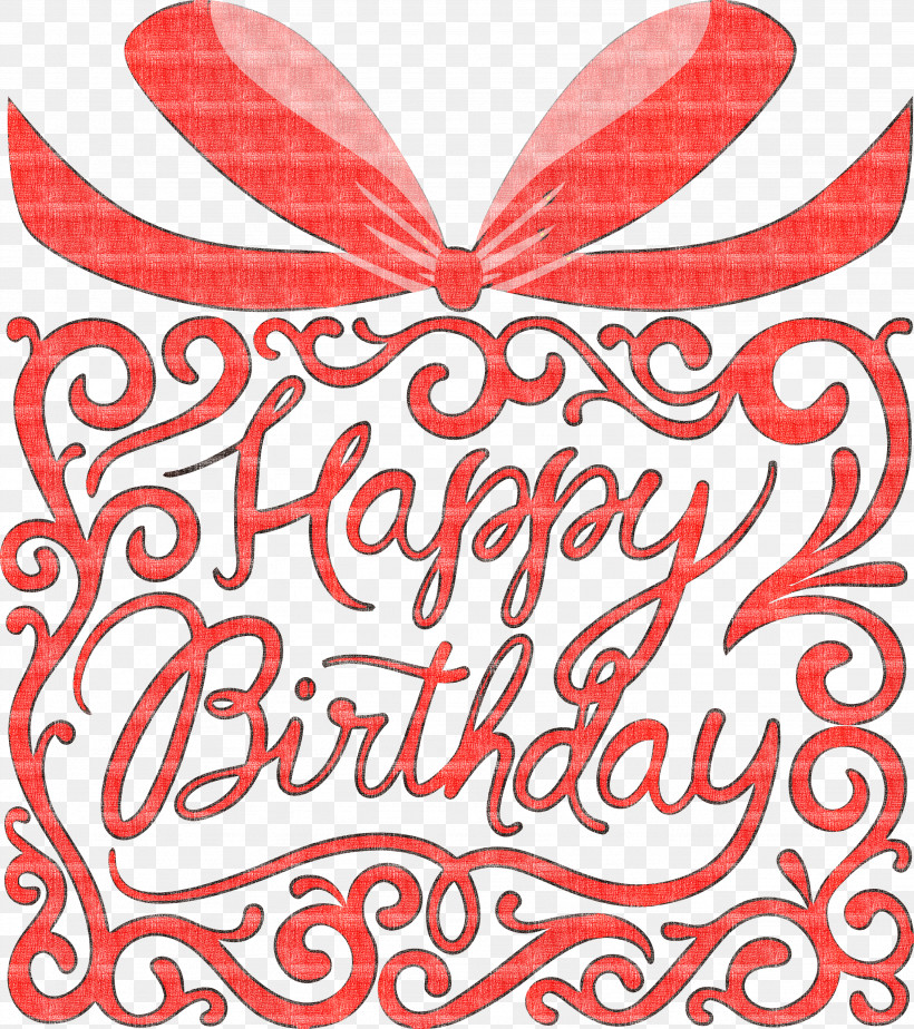 Birthday Calligraphy Happy Birthday Calligraphy, PNG, 2662x3000px, Birthday Calligraphy, Happy Birthday Calligraphy, Plant, Red, Text Download Free