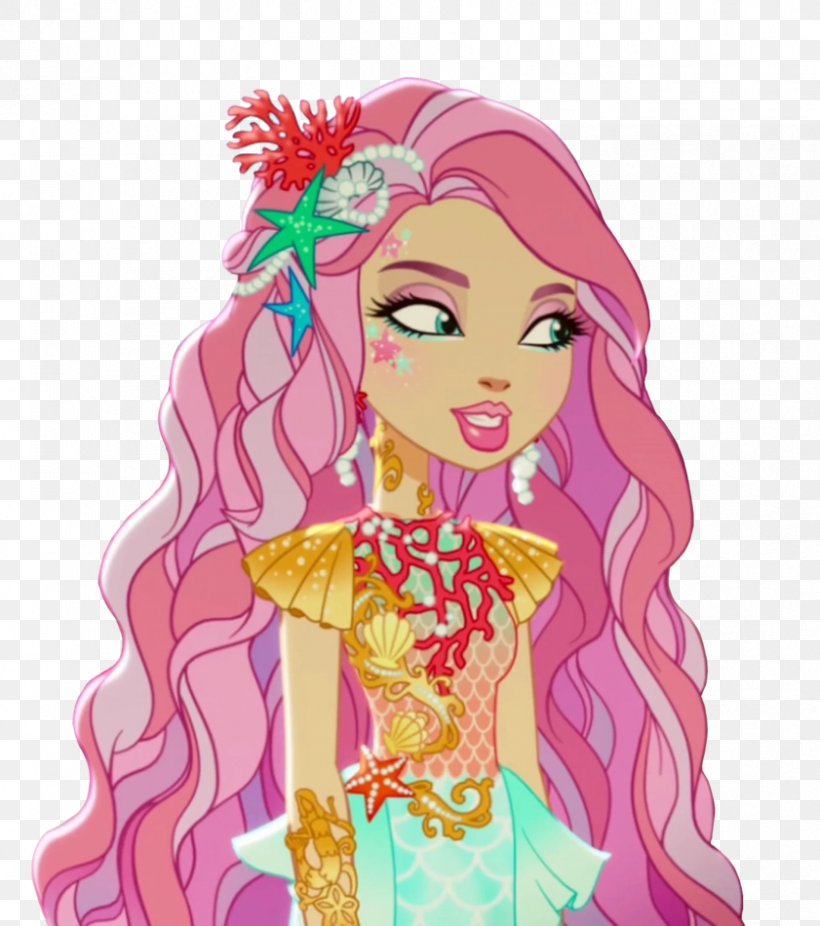 Ever After High Meeshell Mermaid Doll The Little Mermaid Ever After High Legacy Day Apple White Doll, PNG, 841x950px, Watercolor, Cartoon, Flower, Frame, Heart Download Free