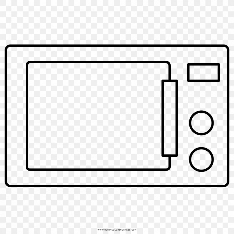 Microwave Ovens Drawing Coloring Book, PNG, 1000x1000px, Microwave Ovens, Area, Black, Black And White, Bluetooth Download Free