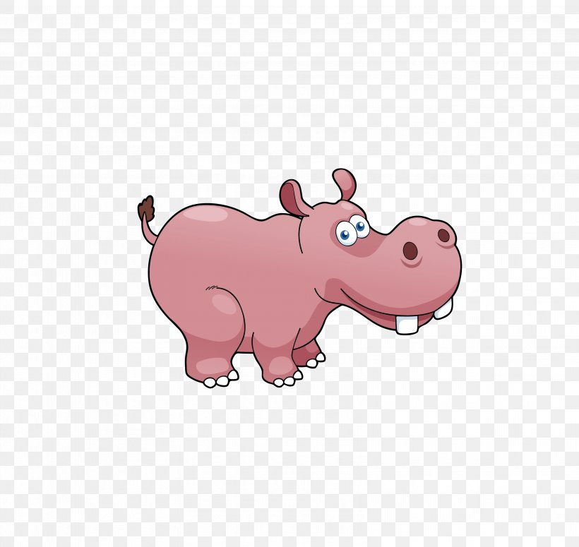 Domestic Pig Hippopotamus Animal Animation, PNG, 3217x3044px, Domestic Pig, Animal, Animation, Cartoon, Child Download Free
