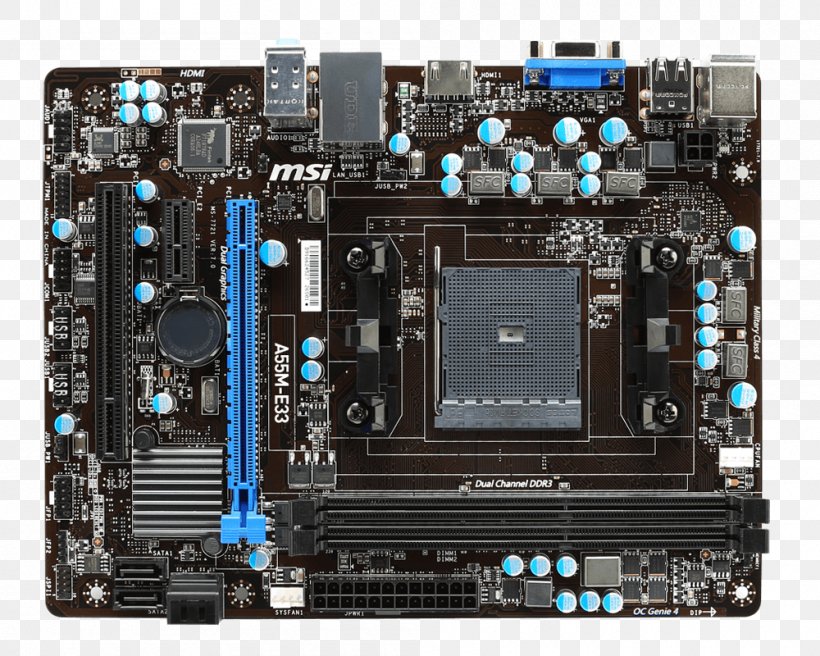 Motherboard MicroATX Socket FM2+ MSI, PNG, 1000x800px, Motherboard, Asus, Atx, Central Processing Unit, Computer Download Free