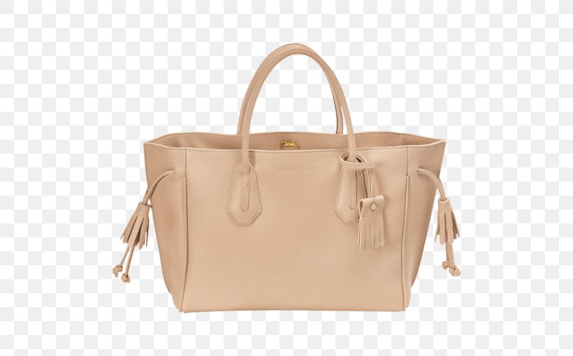 Tote Bag Leather Longchamp Clothing Accessories, PNG, 510x510px, Tote Bag, Bag, Beige, Brown, Clothing Accessories Download Free