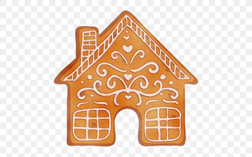 Gingerbread House Gingerbread Biscuit Ginger Snap Ginger, PNG, 512x512px, Watercolor, Biscuit, Bread, Ginger, Ginger Snap Download Free