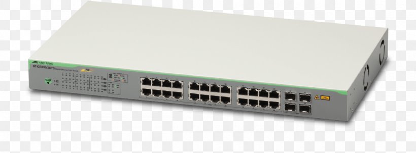 Small Form-factor Pluggable Transceiver Gigabit Ethernet Network Switch Allied Telesis Power Over Ethernet, PNG, 1200x444px, Gigabit Ethernet, Allied Telesis, Alliedware Plus, Computer Network, Electronic Device Download Free