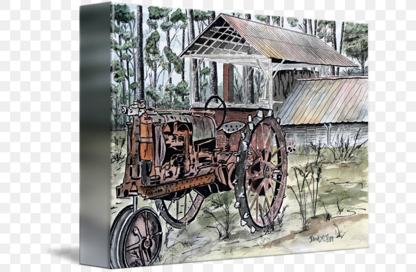 Tractor Cart Farm Barn Log Cabin, PNG, 650x536px, Tractor, Barn, Canvas, Carriage, Cart Download Free