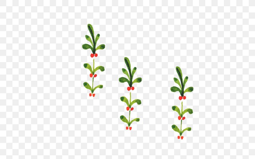 Christmas Watercolor Painting Computer File, PNG, 500x512px, Watercolour Flowers, Area, Branch, Christmas, Christmas Plants Download Free