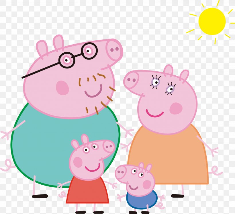 Daddy Pig Mummy Pig Domestic Pig Television Show Family, PNG, 3135x2847px, Daddy Pig, Cartoon, Child, Childrens Television Series, Domestic Pig Download Free