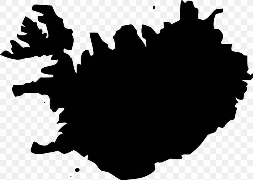 Icelandic Vector Map, PNG, 980x698px, Iceland, Black, Black And White, Icelandic, Leaf Download Free