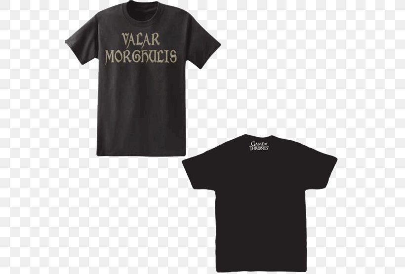 T-shirt Arya Stark Hoodie Valar Morghulis, PNG, 555x555px, Tshirt, Active Shirt, Arya Stark, Black, Brand Download Free