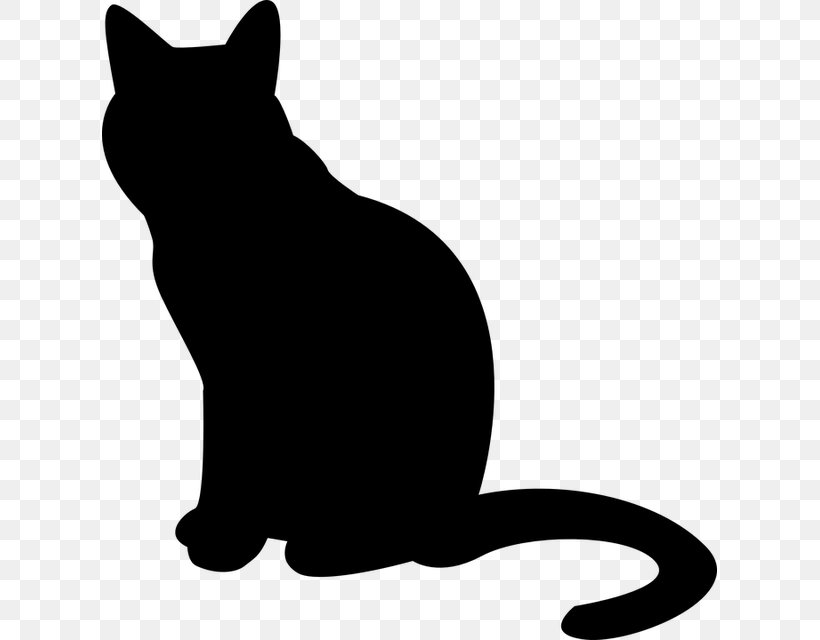 Cat Small To Medium-sized Cats Tail Silhouette Whiskers, PNG, 615x640px, Cat, Black Cat, Blackandwhite, Silhouette, Small To Mediumsized Cats Download Free
