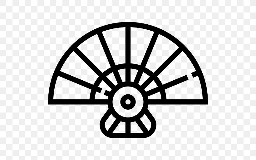 Hand Fan Clip Art, PNG, 512x512px, Hand Fan, Area, Auto Part, Bicycle Wheel, Black Download Free