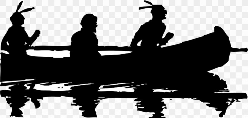 Silhouette Black And White Canoe Clip Art, PNG, 1047x500px, Silhouette, Black And White, Canoe, Free Content, Kayak Download Free