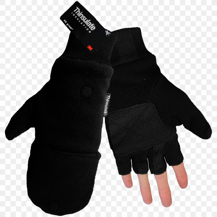 Glove Thinsulate Thermal Insulation Clothing Polar Fleece, PNG, 1000x1000px, Glove, Bicycle Glove, Black, Building Insulation Materials, Clothing Download Free