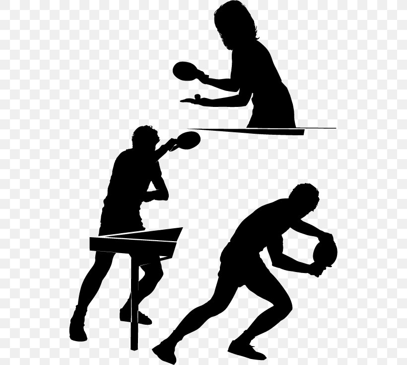 Table Tennis Silhouette Sport Clip Art, PNG, 541x734px, Table Tennis, Ball, Black And White, Communication, Graphic Arts Download Free