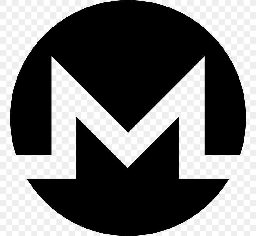 Monero Cryptocurrency Vector Graphics Symbol, PNG, 756x756px, Monero, Altcoins, Area, Bitcoin, Black And White Download Free