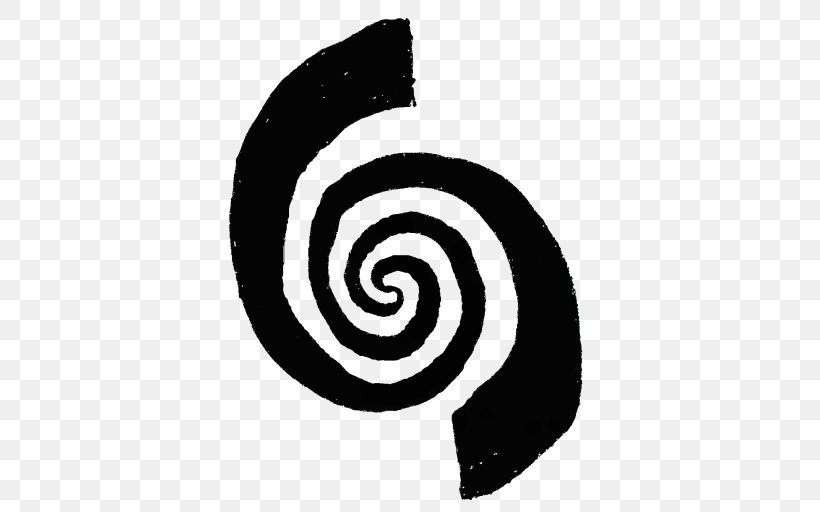 Spiral Black-and-white Font Symbol Logo, PNG, 512x512px, Spiral, Blackandwhite, Logo, Symbol Download Free