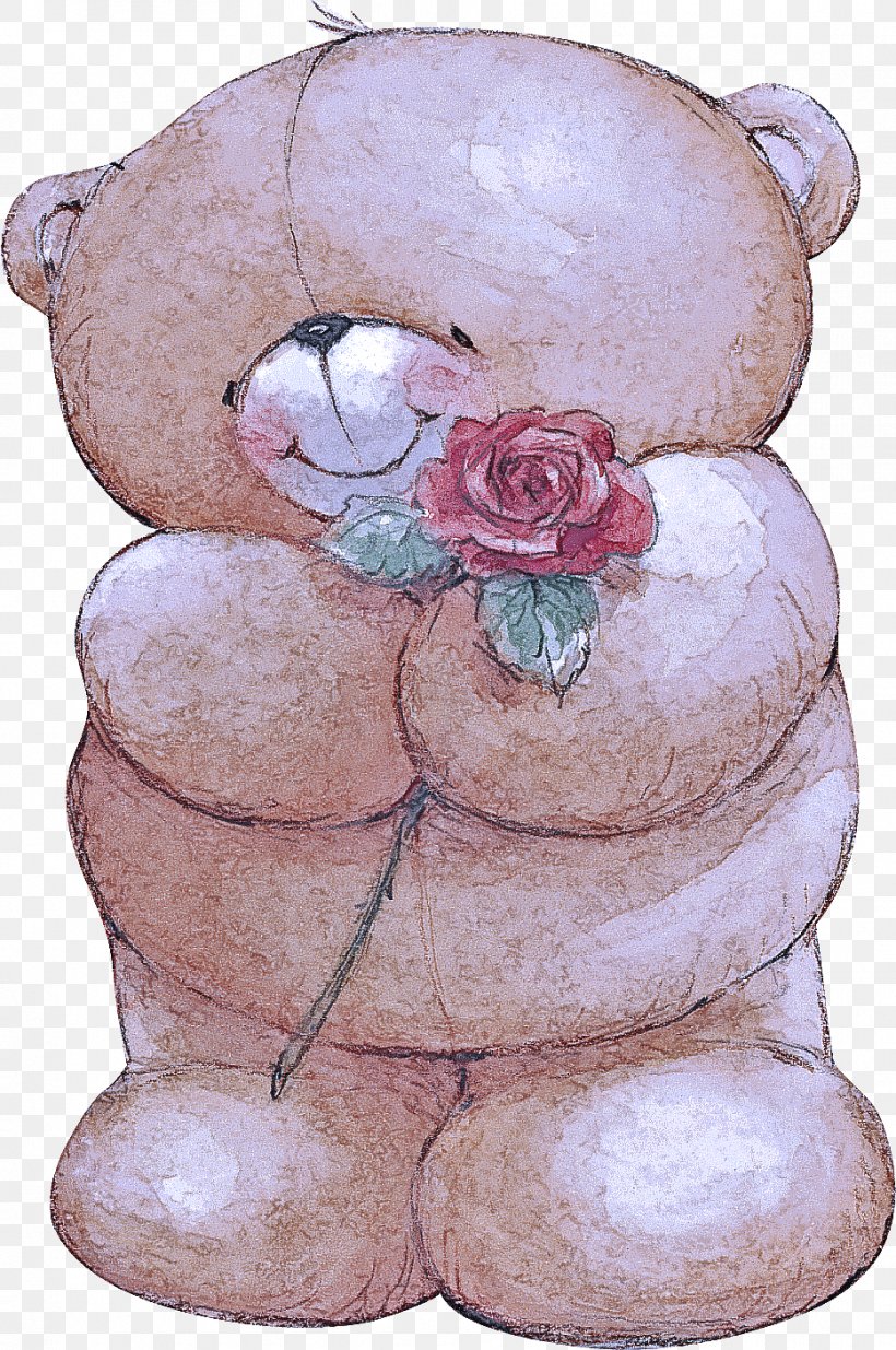 Teddy Bear, PNG, 933x1406px, Teddy Bear, Drawing, Flower, Plant, Toy Download Free