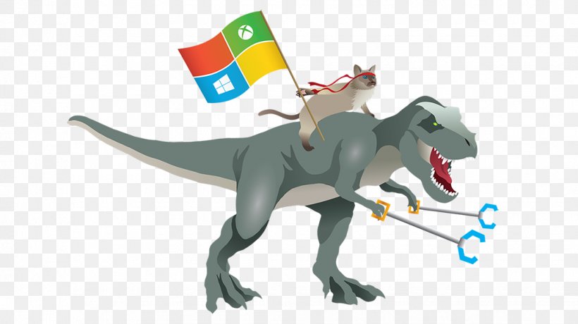 Tyrannosaurus Dinosaur T-shirt Windows 10 Microsoft Graph, PNG, 1030x579px, Tyrannosaurus, Animal Figure, Dinosaur, Fictional Character, Gfycat Download Free