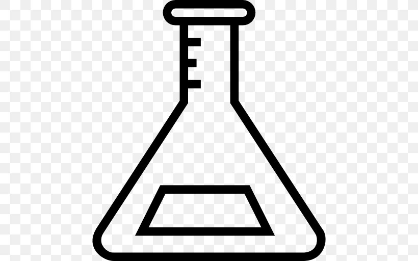 Laboratory Flasks Erlenmeyer Flask Chemistry Science, PNG, 512x512px, Laboratory Flasks, Area, Black And White, Chemical Substance, Chemistry Download Free