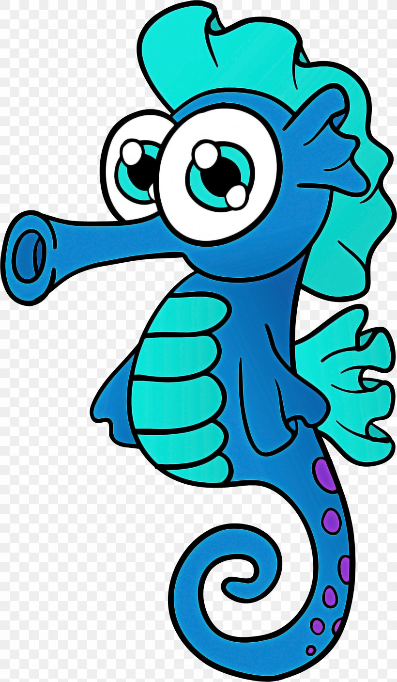 Aqua Line Art Turquoise Cartoon Seahorse, PNG, 2080x3569px, Aqua, Cartoon, Line Art, Seahorse, Sticker Download Free