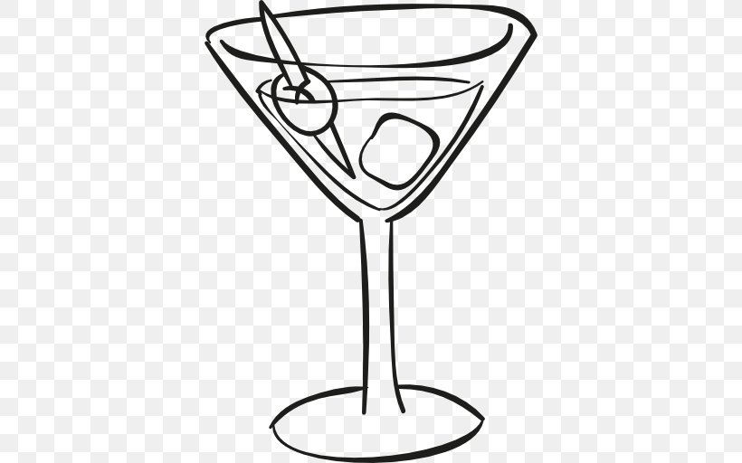 Cocktail Glass Martini Drink, PNG, 512x512px, Cocktail, Black And White, Champagne Stemware, Cocktail Glass, Drawing Download Free
