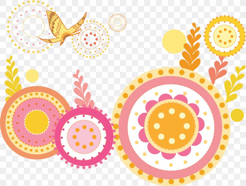 Euclidean Vector Circle, PNG, 1451x1100px, Motif, Flower, Ornament, Pink, Point Download Free