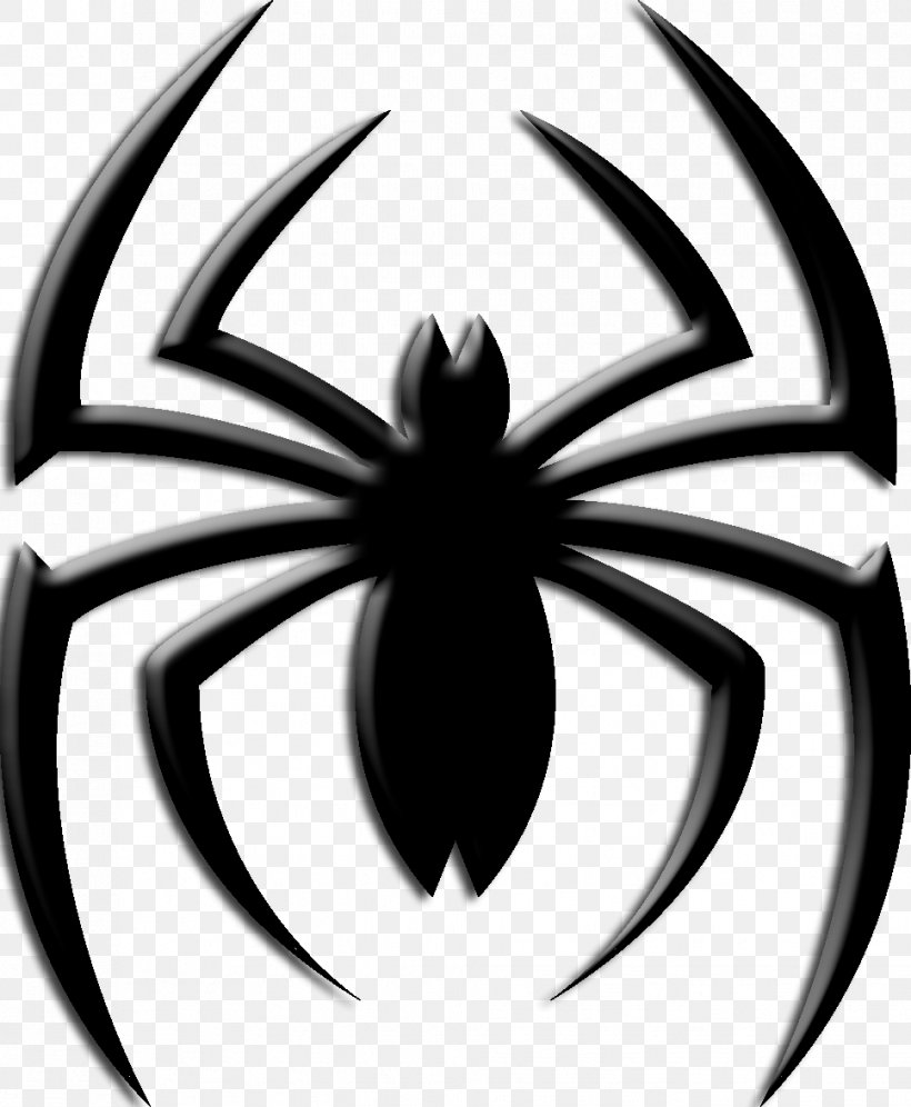 Ultimate Spider-Man Venom Logo, PNG, 967x1175px, Spiderman, Artwork, Black And White, Flower, Invertebrate Download Free