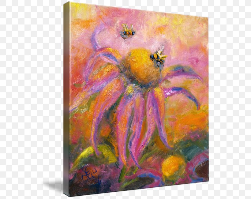 Painting Modern Art Purple Coneflower Still Life, PNG, 559x650px, Painting, Acrylic Paint, Art, Artwork, Coneflower Download Free