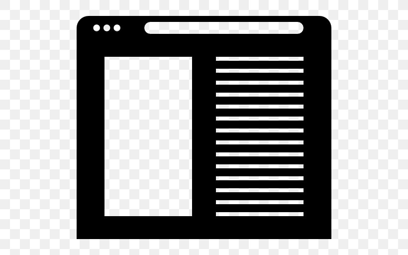 Web Browser Website Wireframe, PNG, 512x512px, Web Browser, Area, Black, Black And White, Brand Download Free