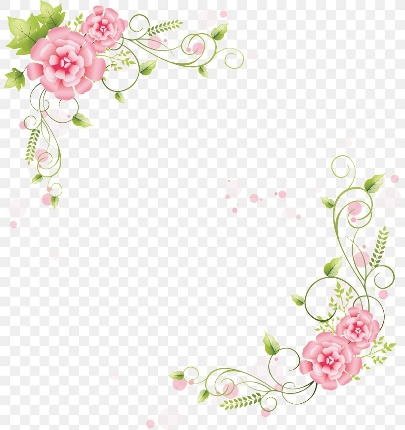 Borders And Frames Flower Clip Art, PNG, 805x870px, Borders And Frames, Blossom, Branch, Cherry Blossom, Flora Download Free