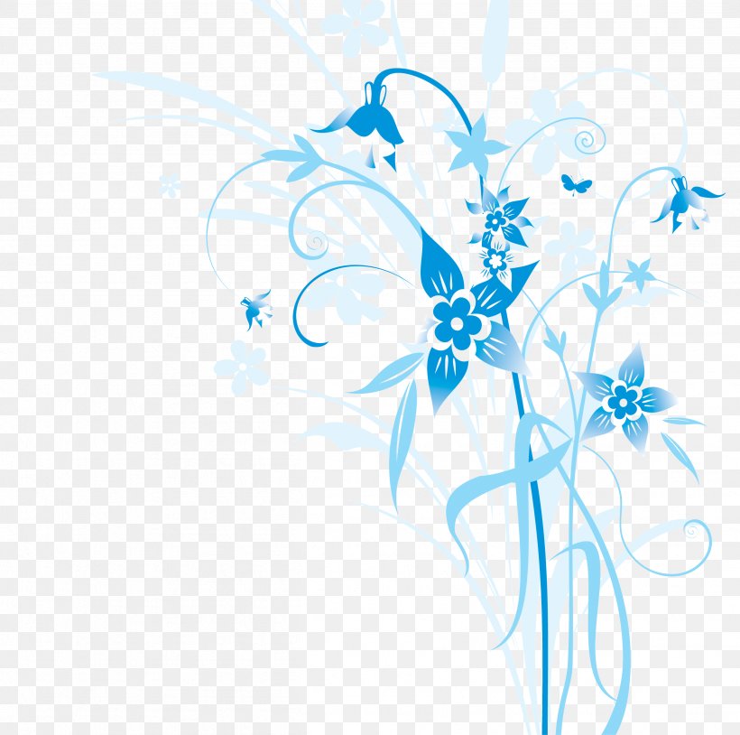 Blue Clip Art, PNG, 2516x2500px, Blue, Art, Butterfly, Cut Flowers, Drawing Download Free