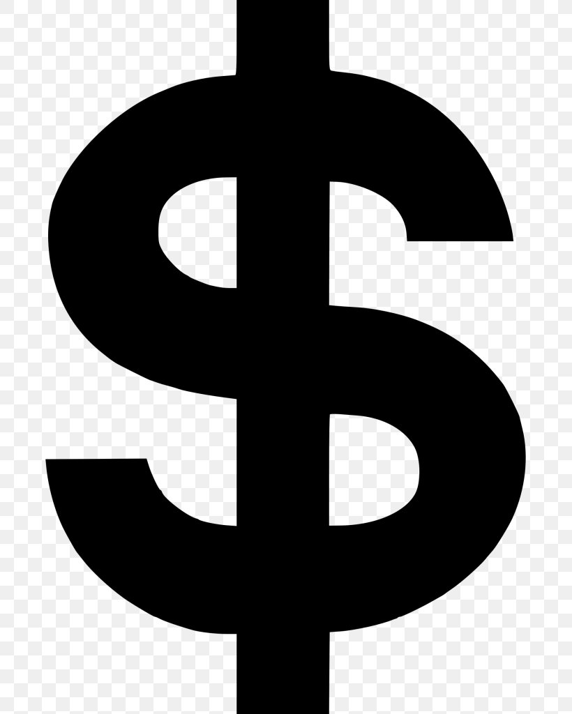 Dollar Sign United States Dollar Logo, PNG, 689x1024px, Dollar Sign, Black And White, Currency, Currency Symbol, Dollar Download Free