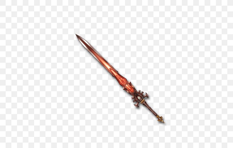 Granblue Fantasy Flaming Sword Melee Weapon, PNG, 600x519px, Granblue Fantasy, Blade, Cold Weapon, Deviantart, Flamebladed Sword Download Free