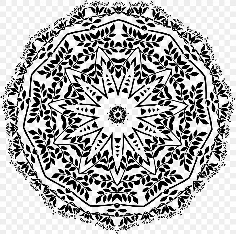 Clip Art, PNG, 2344x2324px, Rubber Stamp, Area, Black And White, Can Stock Photo, Doily Download Free