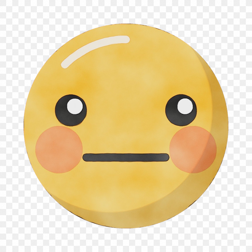 Emoticon, PNG, 1024x1024px, Smiley Embarassed, Emoticon, Emotion Icon, Paint, Watercolor Download Free