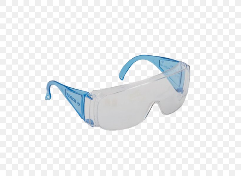 Goggles Glasses Robert Bosch GmbH Polycarbonate EN 166, PNG, 600x600px, Goggles, Aqua, Blue, En 166, Eyewear Download Free
