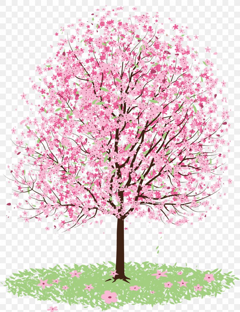 Cherry Blossom Tree Drawing, PNG, 1768x2302px, Cherry Blossom, Blossom, Branch, Cherry, Drawing Download Free