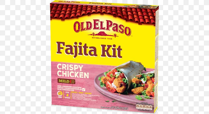 Fajita Mexican Cuisine Old El Paso Crispy Fried Chicken Tomato, PNG, 800x450px, Fajita, Chicken As Food, Convenience Food, Corn Tortilla, Crispy Fried Chicken Download Free