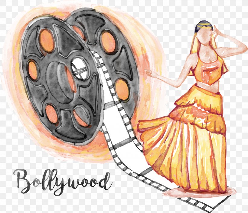 Bollywood Film Illustration, PNG, 2972x2563px, Watercolor, Cartoon, Flower, Frame, Heart Download Free