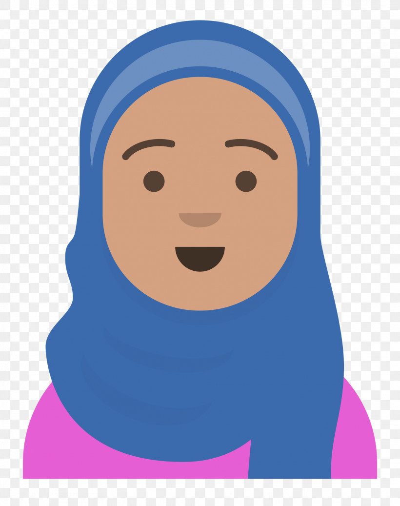 Hijab Avatar, PNG, 1976x2500px, Face, Electric Blue M, Facial Hair, Forehead, Human Download Free