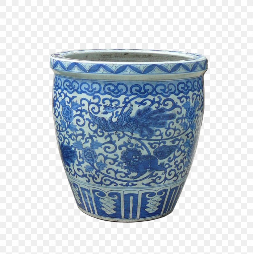 Porcelain Vase Blue And White Pottery Flowerpot Ceramic, PNG, 1192x1200px, Porcelain, Artifact, Blue, Blue And White Porcelain, Blue And White Pottery Download Free
