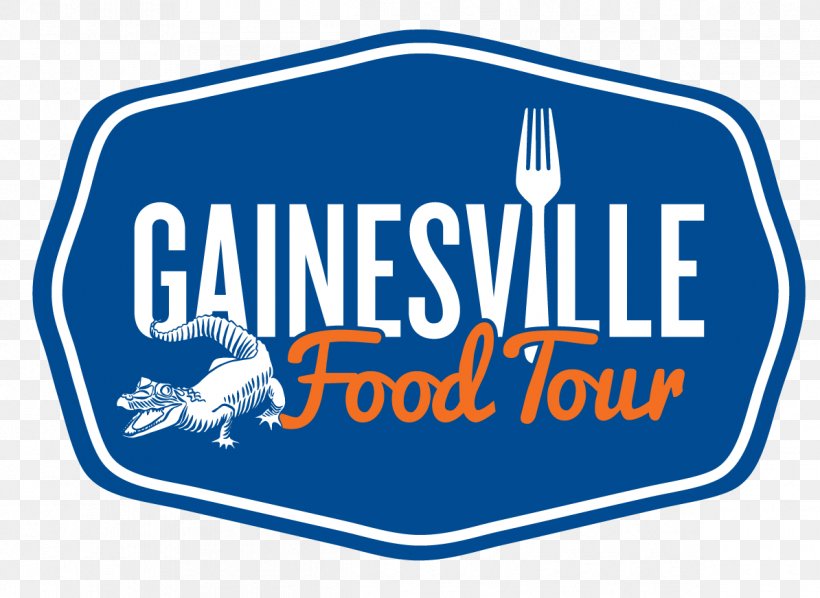 Gainesville Food Tour Logo Brand Product Design, PNG, 1194x872px, Logo, Area, Banner, Blue, Brand Download Free