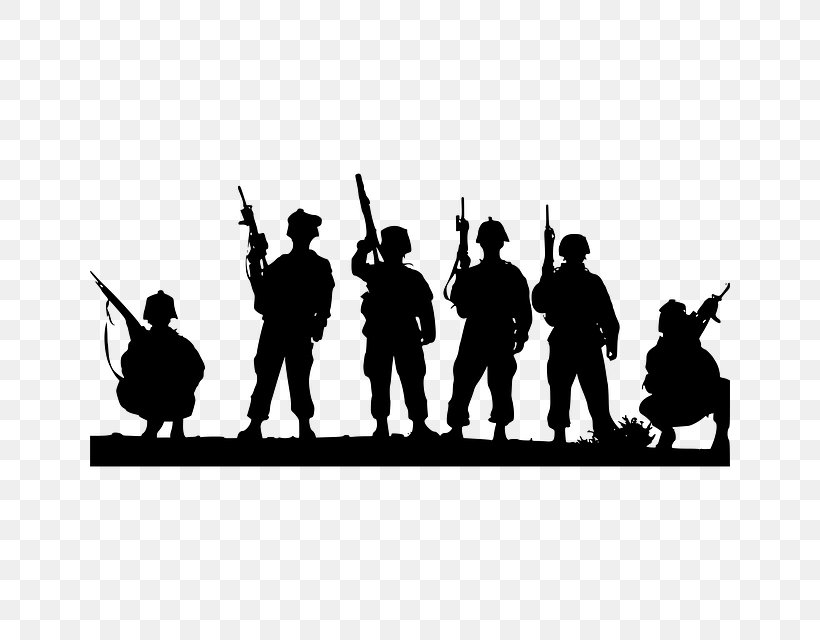 Soldier Military Silhouette Clip Art, PNG, 640x640px, Soldier, Army, Black And White, Drawing, Infantry Download Free