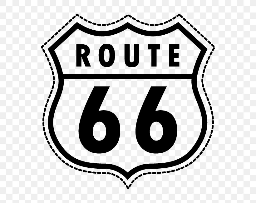 U.S. Route 66 U.S. Route 40 Interstate 40 Road Zazzle, PNG, 650x650px, Us Route 66, Area, Black, Black And White, Brand Download Free