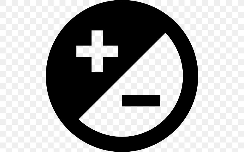 Plus And Minus Signs Symbol Plus-minus Sign, PNG, 512x512px, Plus And Minus Signs, Area, Black And White, Brand, Button Download Free
