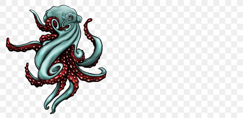 Octopus Cartoon Legendary Creature, PNG, 2880x1400px, Octopus, Cartoon, Cephalopod, Fictional Character, Invertebrate Download Free