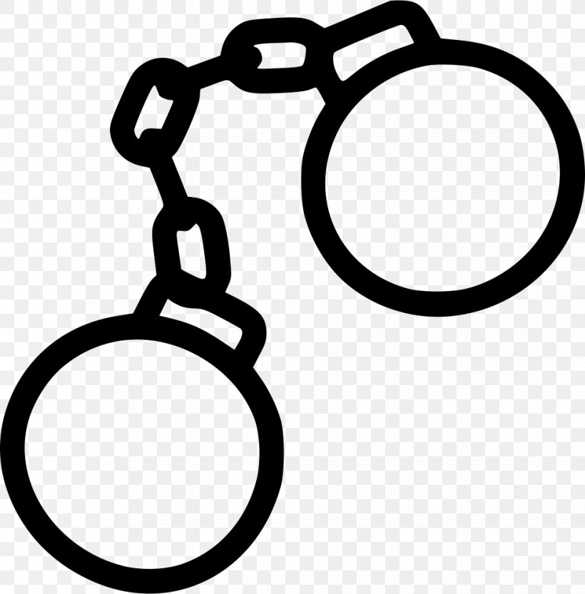 Handcuffs Arrest Vector Graphics Clip Art Police, PNG, 980x996px, Handcuffs, Arrest, Black And White, Crime, Criminal Law Download Free