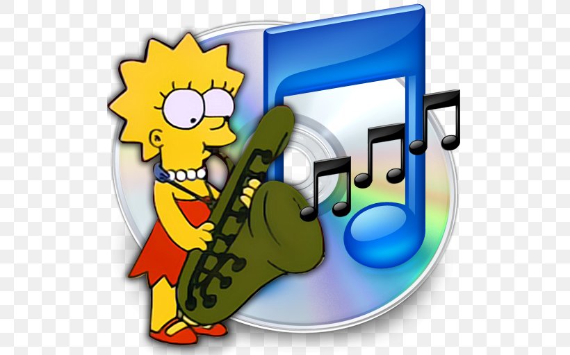 Text Yellow Illustration, PNG, 512x512px, Lisa Simpson, Front Row, Garageband, Homer Simpson, Imovie Download Free
